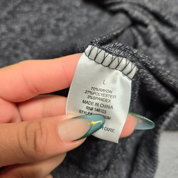 Hippie Rose Gray Soft Knit Open Cardigan - Picture 2 of 3